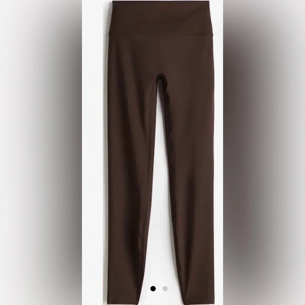H&M Move Training Leggings Brown L NWT | High Waist Sculpting Gym Activewear